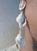 Load image into Gallery viewer, Large acrylic Sea Shell Clip On Earrings Beach Boho Style
