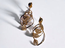 Load image into Gallery viewer, Abstract gold Metal Spiral Hoop  Clip On Earrings
