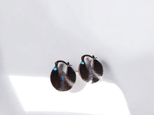 Load image into Gallery viewer, Small Fulani Tribal  Basket Style Silver Metal Hoop Earrings
