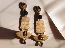 Load image into Gallery viewer, Handmade Afrocentric Clip On Earrings Gold color
