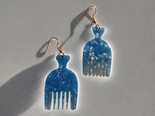 Load image into Gallery viewer, Unique Acrylic Small Afro Pick Earrings
