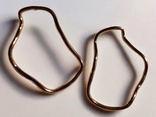 Load image into Gallery viewer, Large Abstract Modern minimalist hoop design Earrings pierced ears
