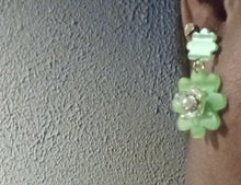 Load image into Gallery viewer, Handmade Abstract flower Acrylic Clip on  Earrings
