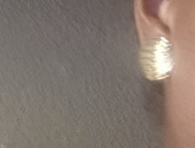 Load image into Gallery viewer, Gold Ball Stud Clip On Earrings 1 inch vintage design
