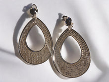 Load image into Gallery viewer, Glam Rhinestone Hoop Clip On Earrings silver
