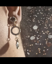 Load image into Gallery viewer, Giant Aurora borialis crystal Necklace and  Clip On Earrings Set handmade new

