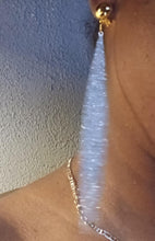 Load image into Gallery viewer, Light Silver glitter and gold bar Clip On Earrings
