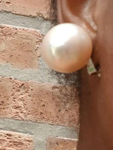 Load image into Gallery viewer, Rare Extra Large Giant Classic Pearl Stud Clip On Earrings
