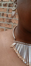 Load image into Gallery viewer, Vintage Silver Kalimba Bead Necklace with Clip On Earrings Set
