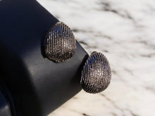 Load image into Gallery viewer, Hammered Silver Stud Clip On Earrings 1 inch
