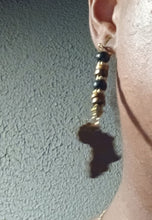 Load image into Gallery viewer, Handmade light boho bead and Africa Dangle Clip On Earrings 2 inch

