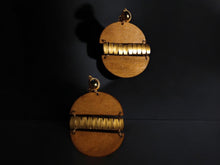 Load image into Gallery viewer, Accordion Wood Clip On Dangle Earrings
