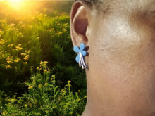 Load image into Gallery viewer, Abstract Pop Art Metal stud  Statement Earrings (pierced ears)
