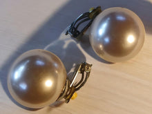 Load image into Gallery viewer, Rare Extra Large Giant Classic Pearl Stud Clip On Earrings

