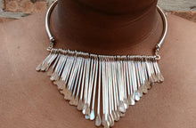Load image into Gallery viewer, Vintage Silver Kalimba Bead Necklace with Clip On Earrings Set

