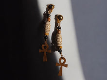 Load image into Gallery viewer, Light charm Ankh Clip On Dangle Earrings
