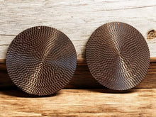 Load image into Gallery viewer, Large hammered disc stud Earrings (pierced ears)
