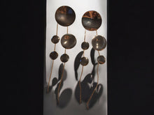 Load image into Gallery viewer, Abstract Disc and Chain design Earrings pierced ears
