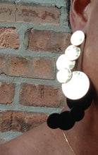 Load image into Gallery viewer, Abstract Disc design Earrings pierced ears
