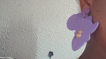 Load image into Gallery viewer, Handmade Natural Africa Clip On Earrings purple
