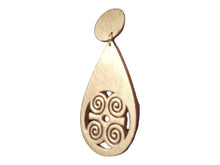 Load image into Gallery viewer, Handpainted Wooden Adinkra Symbol Clip On Earrings
