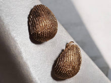 Load image into Gallery viewer, Classy Gold Hammered Stud Clip On Earrings medium
