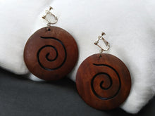 Load image into Gallery viewer, Handmade Boho spiral disc Clip On Earrings
