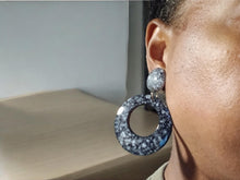 Load image into Gallery viewer, Chunky Handmade Acrylic Hoop Clip On Earrings brown
