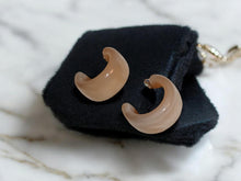 Load image into Gallery viewer, Classic Acrylic Huggie hoop Earrings pierced ears
