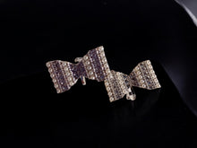 Load image into Gallery viewer, Handmade Clip On rhinestone Blingy Bow  Earrings

