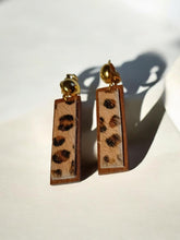 Load image into Gallery viewer, Wooden minimalist Clip On Dangle Earrings
