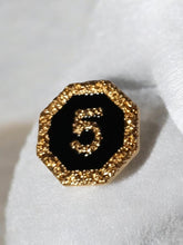 Load image into Gallery viewer, Number 5 gold metal Brooch
