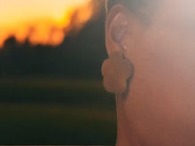 Load image into Gallery viewer, Extra Large Handmade Wooden Stud Clip On Earrings Black
