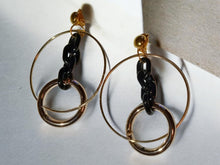 Load image into Gallery viewer, Chunky Handmade Mixed Media Acrylic chain Clip On Earrings

