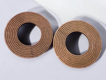 Load image into Gallery viewer, Large Minimalist Wooden Geometric Design Clip On Earrings
