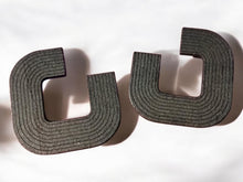 Load image into Gallery viewer, Minimalist Geometric Wood Earrings, Pierced Ears
