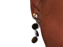 Load image into Gallery viewer, Vintage red and white acrylic Grapevine Cluster Clip On Earrings

