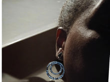 Load image into Gallery viewer, Small silver Metal Rhinestone Clip On Hoop Earrings silver
