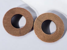 Load image into Gallery viewer, Minimalist Wood Geometric Earrings, Lightweight 2.5" Drop

