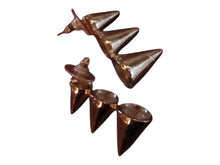 Load image into Gallery viewer, Chunky vintage silver metal spikes 3d Earrings (Pierced Ears)

