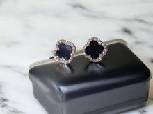Load image into Gallery viewer, Rhinestone Lucky Clover  Stud Clip On Earrings
