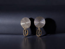Load image into Gallery viewer, Handmade small Gold Metal and Cowrie Shell Clip On Earrings
