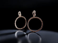 Load image into Gallery viewer, Rhinestone Hoop Clip On Earrings silver
