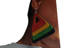 Load image into Gallery viewer, Clip on Multi Layer Wooden Earrings
