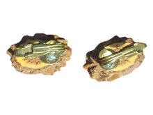 Load image into Gallery viewer, Vintage abstract wooden Stud Clip On Earrings 1970s
