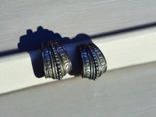 Load image into Gallery viewer, Vintage brutalist metal huggie Stud Clip On Earrings 1980s
