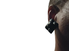 Load image into Gallery viewer, Vintage avant garde square cluster Stud Clip On Earrings 1980s
