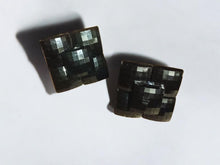 Load image into Gallery viewer, Vintage avant garde square cluster Stud Clip On Earrings 1980s
