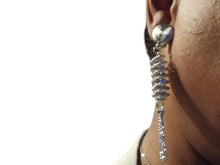Load image into Gallery viewer, Minimalist Geometric design clip on  Earrings silver
