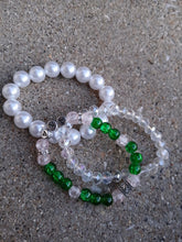 Load image into Gallery viewer, Aka sorority themed Bead Layering Bracelet Set of 3
